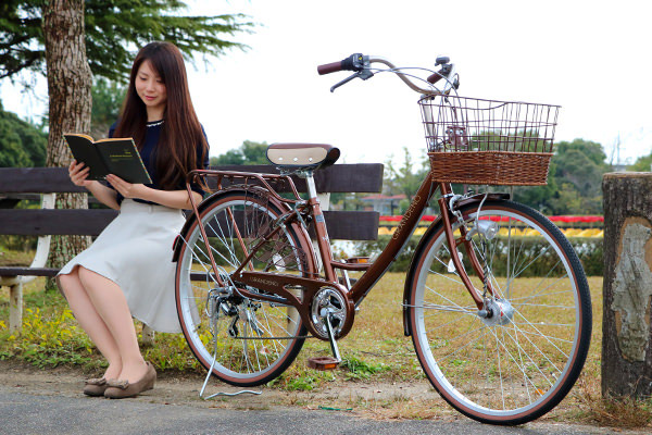 あす楽対応】 フォルムがかわいい自転車 後ろ 自転車本体